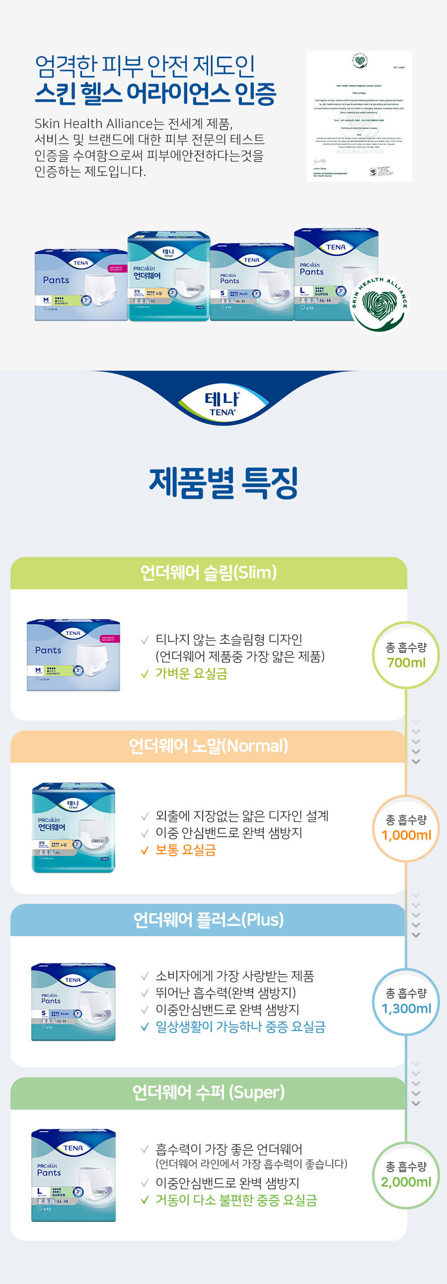 테나 언더웨어 노말 대형